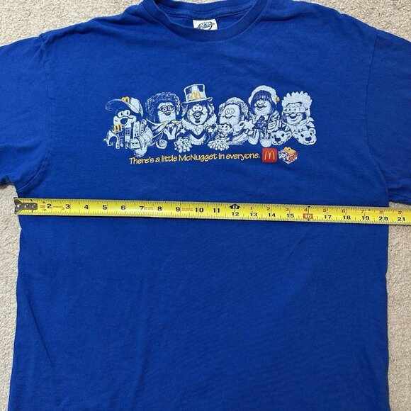Mcdonalds Shirt Men’s Large Blue McNugget Buddies (Fits Medium) Employee Tee - Picture 8 of 8